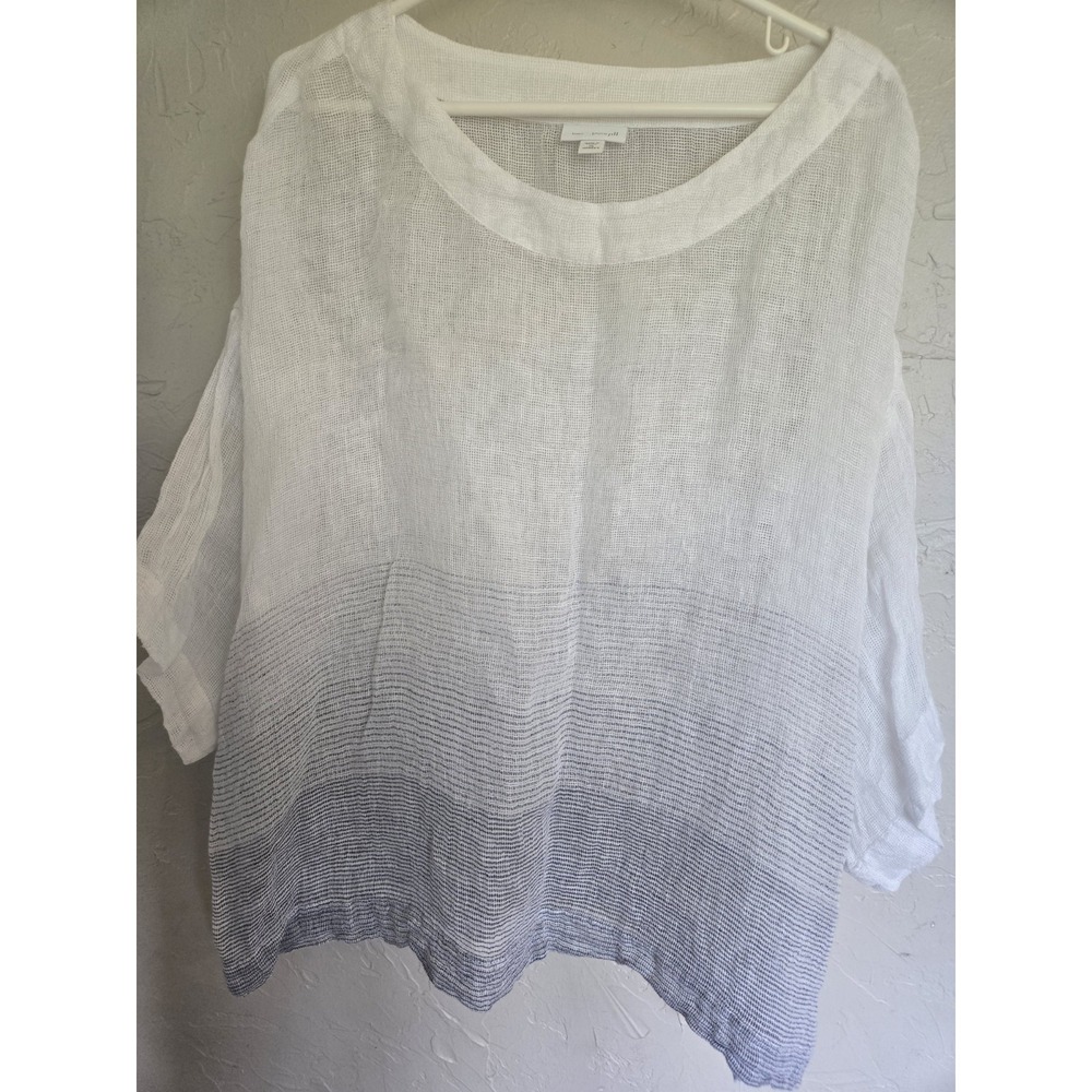 J. Jill Pure Linen 2X Gauzy Layering Legenlook Coastal Beachy